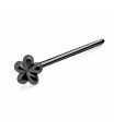 Flower Silver Straight Nose Stud NSKA-794